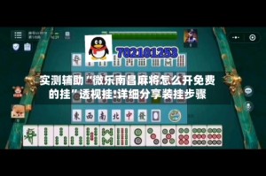 实测辅助“微乐南昌麻将怎么开免费的挂”透视挂!详细分享装挂步骤
