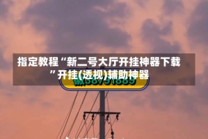 指定教程“新二号大厅开挂神器下载”开挂(透视)辅助神器