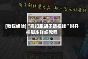 [教程经验]“喜扣跑胡子透视挂”附开挂脚本详细教程