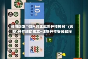 可用版本“微乐河北麻将开挂神器”(透视)开挂辅助脚本+详细开挂安装教程