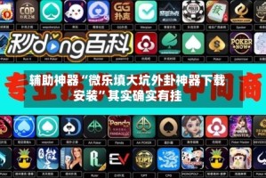 辅助神器“微乐填大坑外卦神器下载安装”其实确实有挂