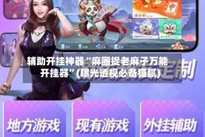 辅助开挂神器“麻圈捉老麻子万能开挂器”(曝光透视必备猫腻)