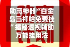 助赢神器“白金岛三打哈免费挂”揭秘透视辅助万能挂用法