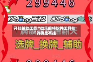 开挂辅助工具“微乐麻将软件工具挂”的确是有挂