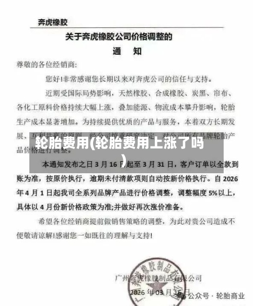 轮胎费用(轮胎费用上涨了吗)-第1张图片