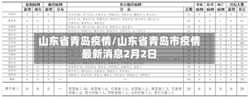 山东省青岛疫情/山东省青岛市疫情最新消息2月2日-第1张图片