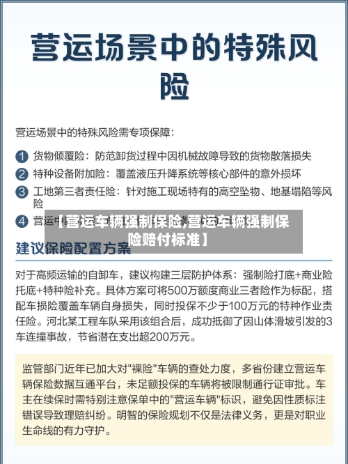 【营运车辆强制保险,营运车辆强制保险赔付标准】-第2张图片