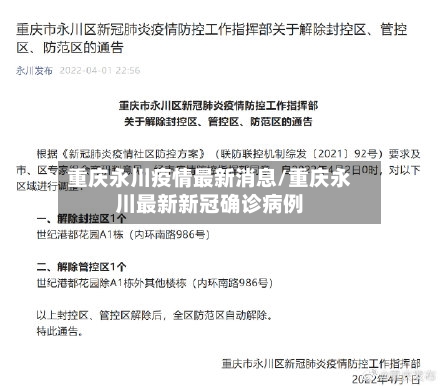 重庆永川疫情最新消息/重庆永川最新新冠确诊病例-第1张图片