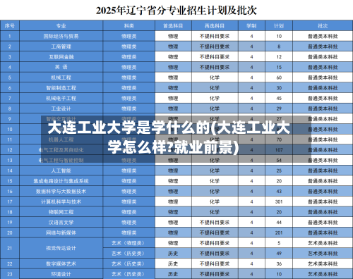 大连工业大学是学什么的(大连工业大学怎么样?就业前景)-第1张图片