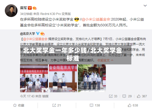 北大奖学金一年多少钱/北大奖学金标准-第2张图片