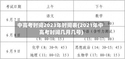 中高考时间2023年时间表(2021年中高考时间几月几号)-第2张图片