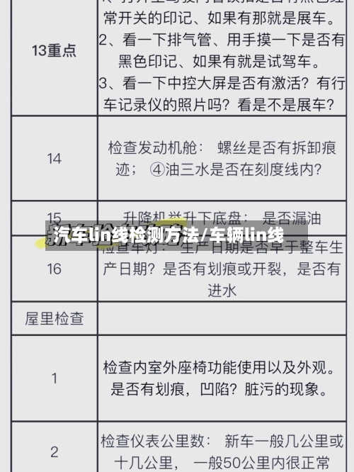汽车lin线检测方法/车辆lin线-第3张图片