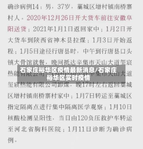 石家庄裕华区疫情最新消息/石家庄裕华区实时疫情-第1张图片