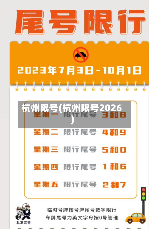 杭州限号(杭州限号2026)-第1张图片