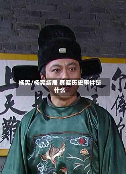 杨宪/杨宪结局 真实历史事件是什么-第1张图片