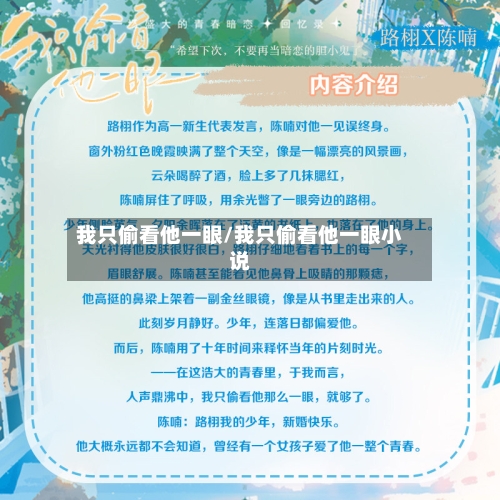 我只偷看他一眼/我只偷看他一眼小说-第3张图片