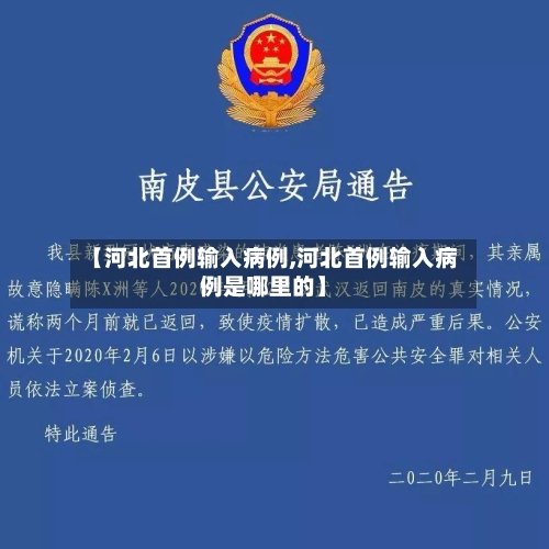 【河北首例输入病例,河北首例输入病例是哪里的】-第2张图片
