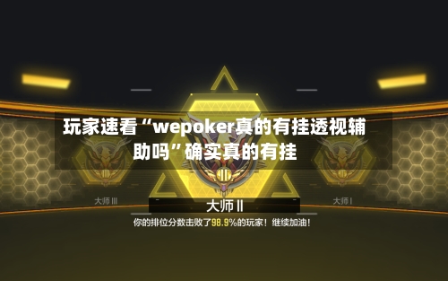 玩家速看“wepoker真的有挂透视辅助吗”确实真的有挂-第2张图片