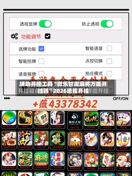 辅助开挂工具“微乐甘肃麻将万能开挂器	”2026透视开挂-第2张图片