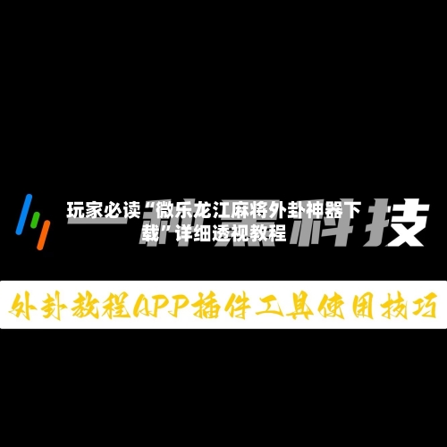 玩家必读“微乐龙江麻将外卦神器下载”详细透视教程-第2张图片