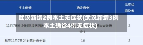 武汉新增2例本土无症状(武汉新增3例本土确诊4例无症状)-第1张图片