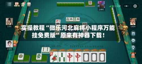 实操教程“微乐河北麻将小程序万能挂免费版”原来有神器下载！-第1张图片