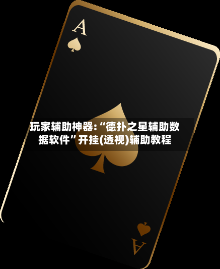 玩家辅助神器:“德扑之星辅助数据软件”开挂(透视)辅助教程-第2张图片