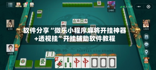 软件分享“微乐小程序麻将开挂神器+透视挂	”开挂辅助软件教程-第2张图片