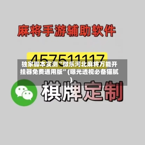 独家脚本实测“微乐河北麻将万能开挂器免费通用版”(曝光透视必备猫腻)-第3张图片