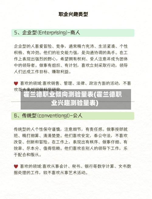 霍兰德职业倾向测验量表(霍兰德职业兴趣测验量表)-第1张图片