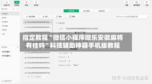 指定教程“微信小程序微乐安徽麻将有挂吗”科技辅助神器手机版教程-第1张图片