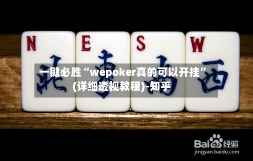 一键必胜“wepoker真的可以开挂	”(详细透视教程)-知乎-第2张图片