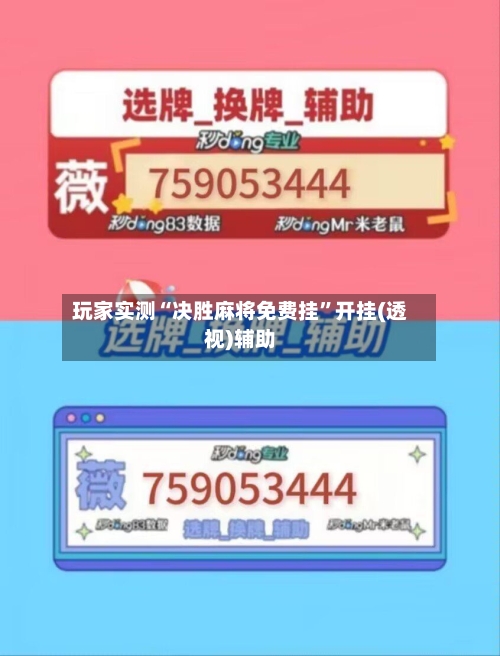 玩家实测“决胜麻将免费挂	”开挂(透视)辅助-第2张图片