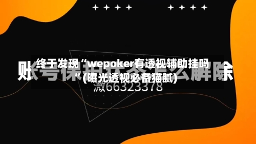 终于发现“wepoker有透视辅助挂吗	”(曝光透视必备猫腻)-第1张图片