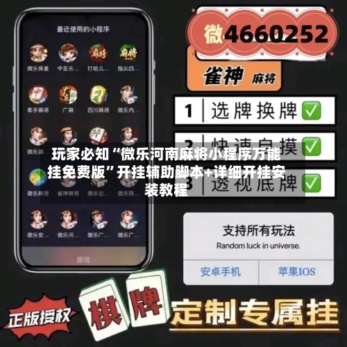 玩家必知“微乐河南麻将小程序万能挂免费版”开挂辅助脚本+详细开挂安装教程-第3张图片