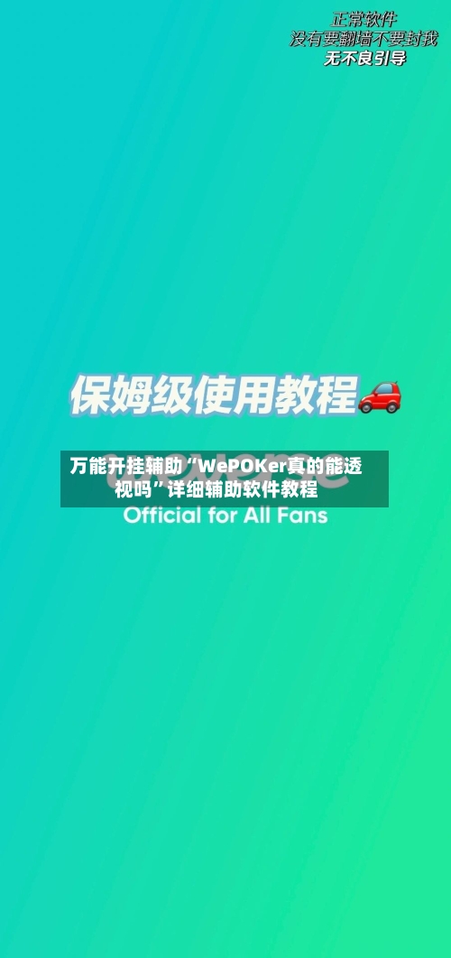 万能开挂辅助“WePOKer真的能透视吗	”详细辅助软件教程-第1张图片
