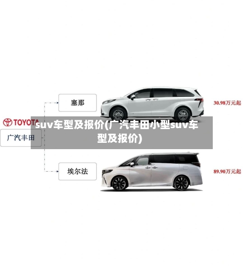 suv车型及报价(广汽丰田小型suv车型及报价)-第1张图片