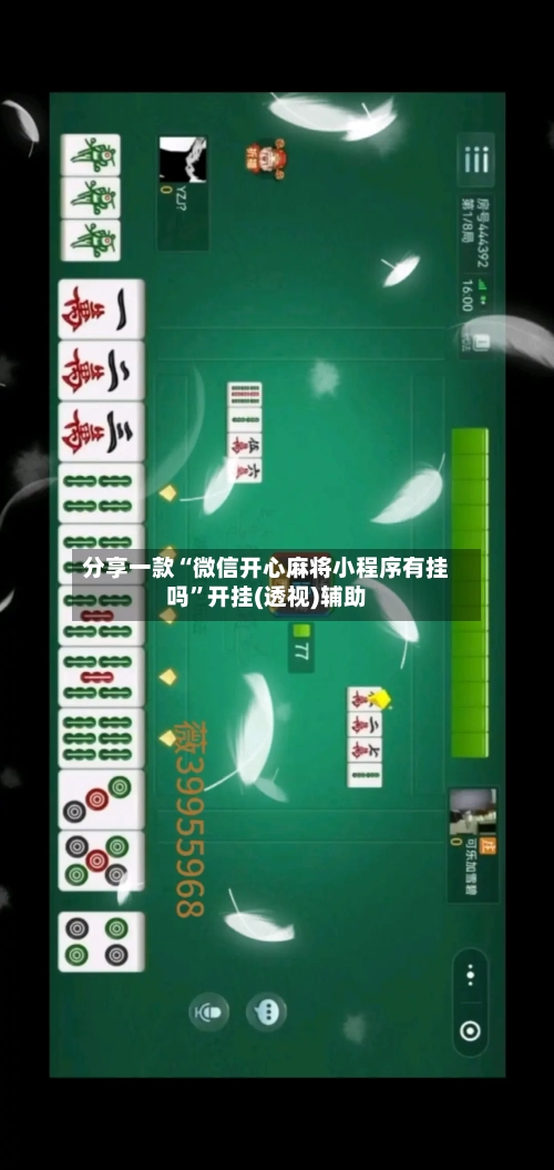 分享一款“微信开心麻将小程序有挂吗	”开挂(透视)辅助-第1张图片