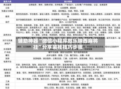 辅助神器“微信小程序微乐陕西麻将挂”分享装挂技巧步骤-第1张图片