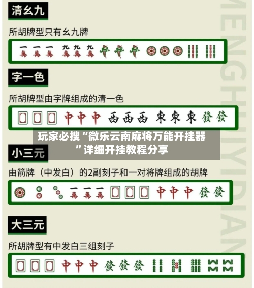 玩家必搜“微乐云南麻将万能开挂器	”详细开挂教程分享-第1张图片