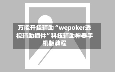 万能开挂辅助“wepoker透视辅助插件”科技辅助神器手机版教程-第1张图片