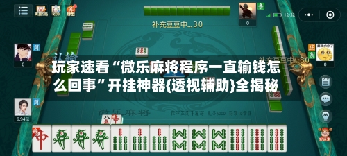 玩家速看“微乐麻将程序一直输钱怎么回事”开挂神器{透视辅助}全揭秘-第2张图片