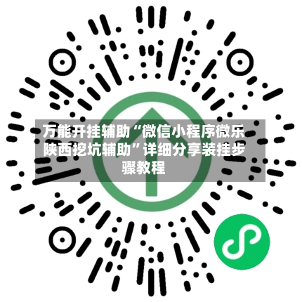 万能开挂辅助“微信小程序微乐陕西挖坑辅助”详细分享装挂步骤教程-第3张图片