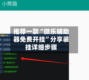 推荐一款“微乐辅助器免费开挂”分享装挂详细步骤-第2张图片