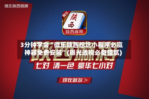 3分钟学会“微乐陕西挖坑小程序必赢神器免费安装	”(曝光透视必备猫腻)-第1张图片