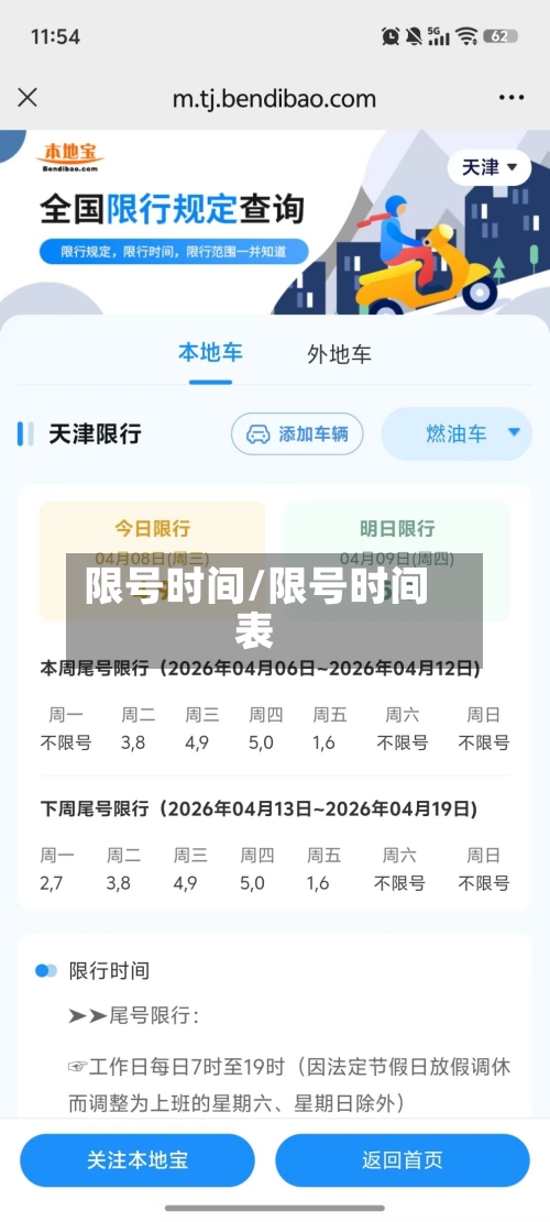 限号时间/限号时间表-第1张图片