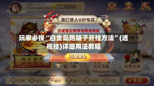 玩家必搜“白金岛跑胡子开挂方法”(透视挂)详细用法教程-第1张图片