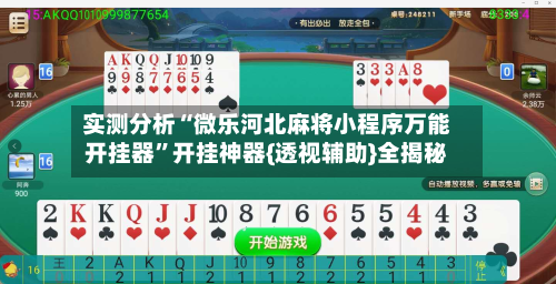 实测分析“微乐河北麻将小程序万能开挂器	”开挂神器{透视辅助}全揭秘-第1张图片