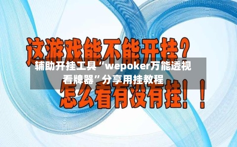 辅助开挂工具“wepoker万能透视看牌器”分享用挂教程-第1张图片