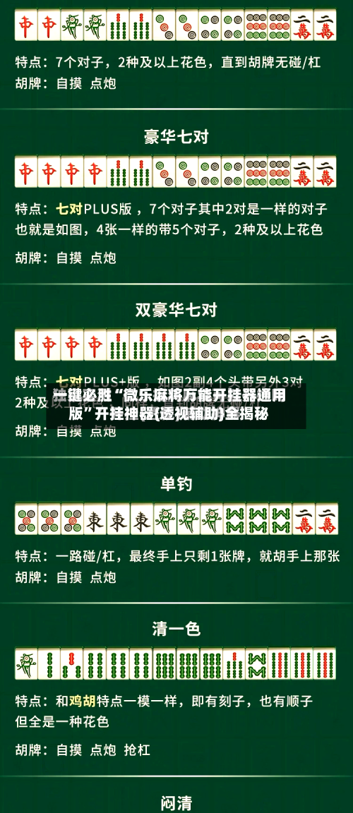 一键必胜“微乐麻将万能开挂器通用版	”开挂神器{透视辅助}全揭秘-第1张图片